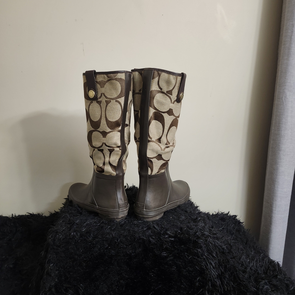 Coach Brown and Tan Winter Boots